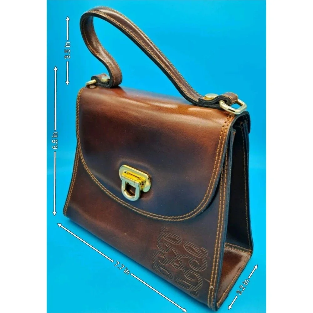 ✨ 70’S VINTAGE LUXURY  MINI PURSE GENUINE LEATHER RARE STYLE✨